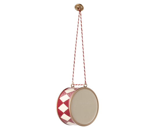 Maileg Metal ornament, Large drum – Red