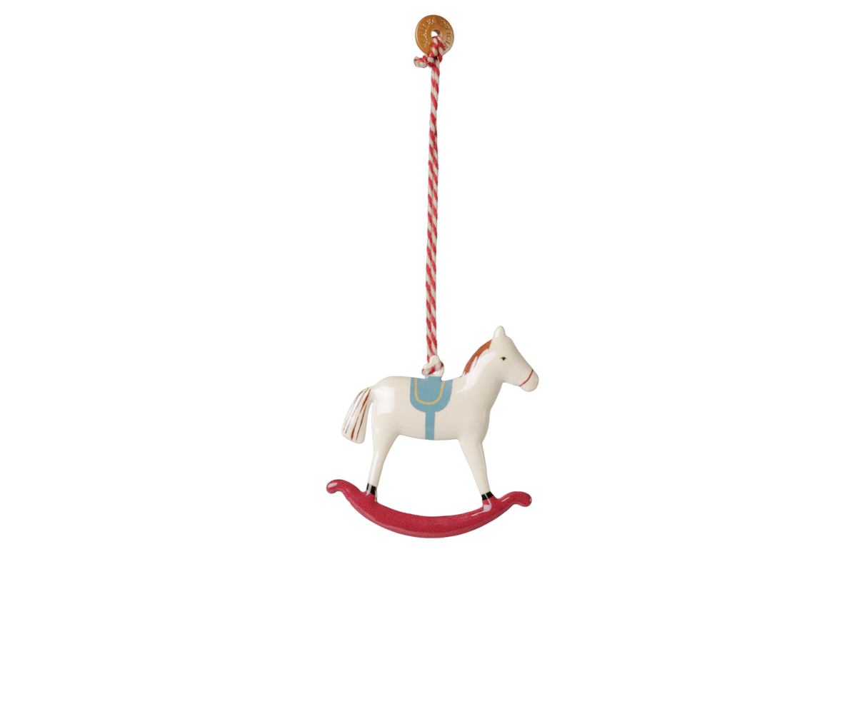 Maileg Metal ornament, Rocking horse – Red