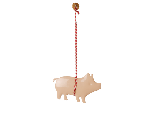 Maileg Metal ornament, Pig – Rose