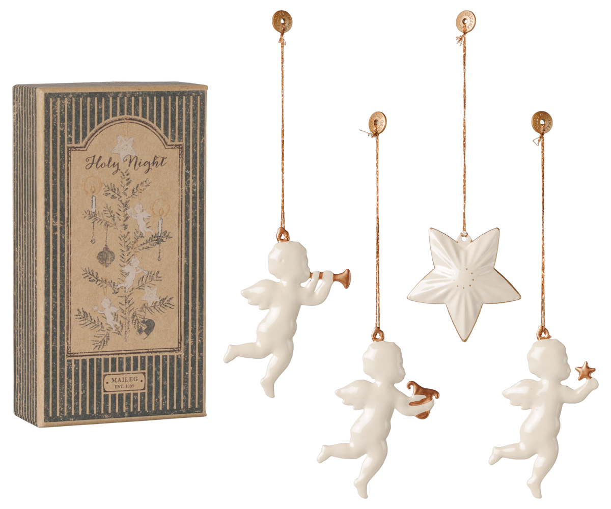 Maileg Metal ornament gift set – Holy night – Off white