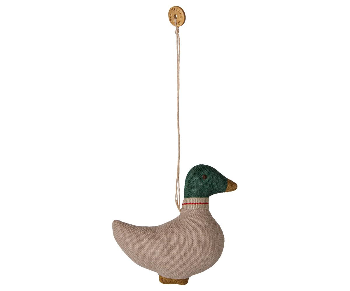 Maileg Fabric ornament, Duck – Green/Sand