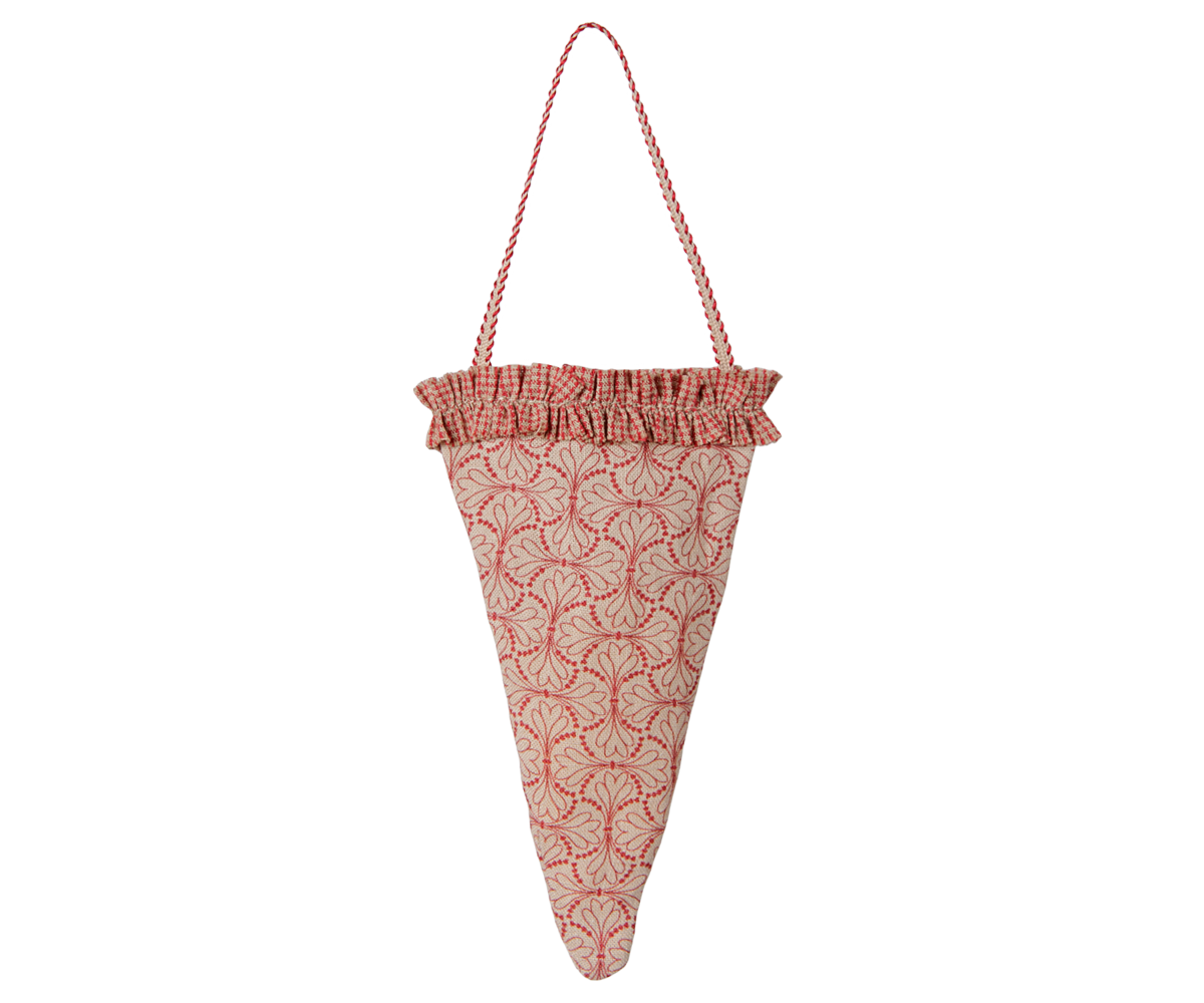 Maileg Fabric ornament, Cornet – Winter heart – Red