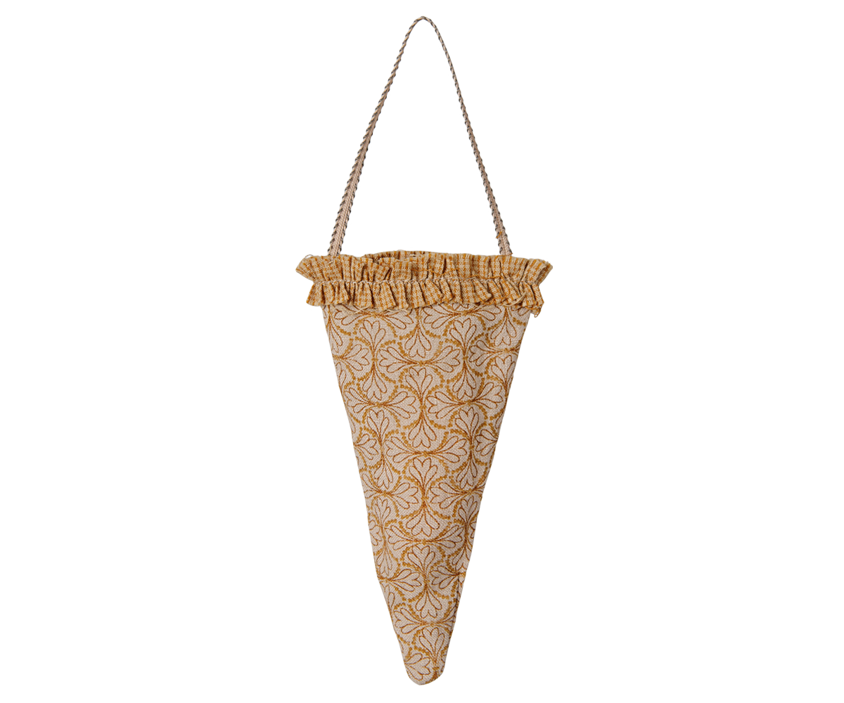 Maileg Fabric ornament, Cornet – Winter heart – Ocher