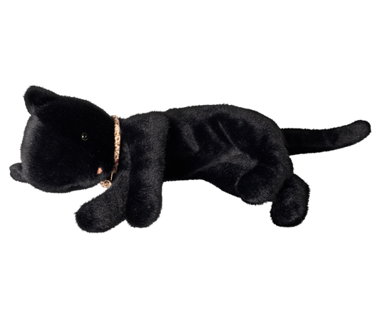 Maileg Sleeping kitten plush, Medium – Black
