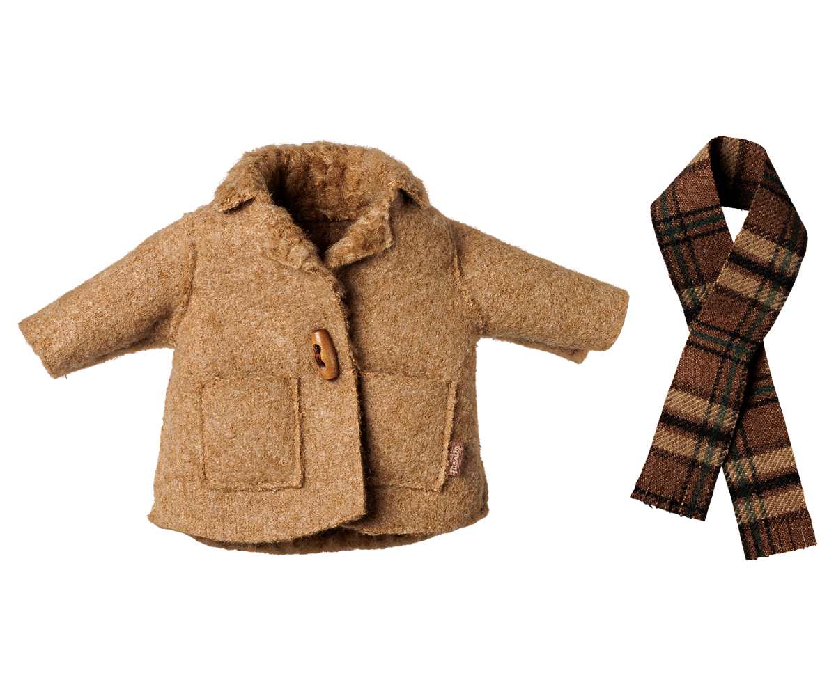 Maileg Jacket and scarf – Medium mouse