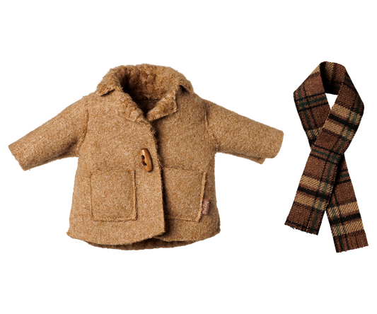 Maileg Jacket and scarf – Medium mouse