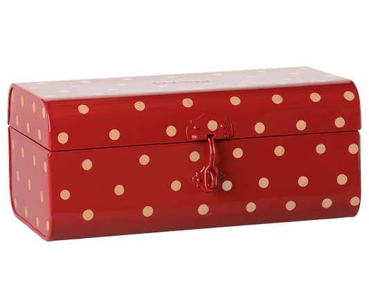 Maileg Storage suitcase, Small – Red w. tray
