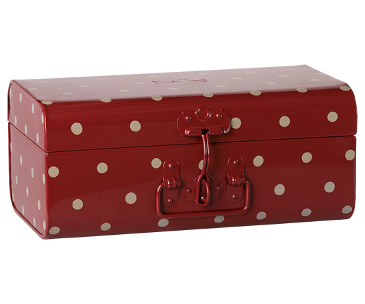 Maileg Storage suitcase, Small – Dark red w. tray