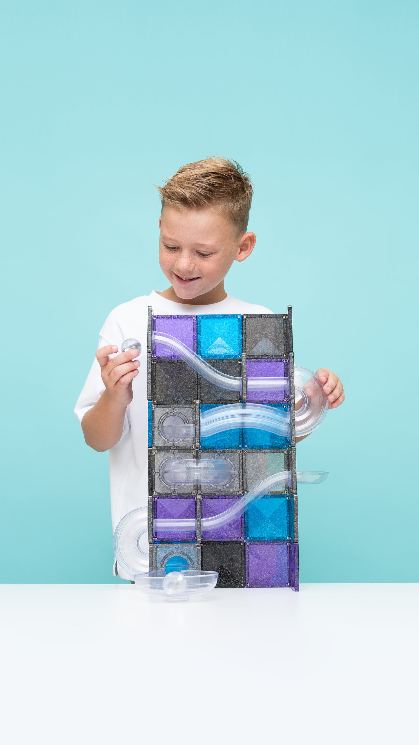 CONNETIX Glitter Galaxy Ball Run Pack – 61 Teile