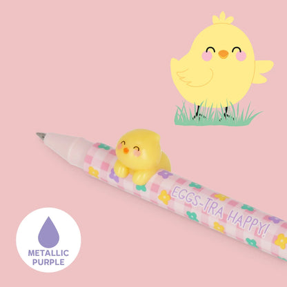 Legami Set aus 2 Gelstiften mit Deko-Tierchen - Lovely Friends - Hoppy Easter und Osterei zum bemalen