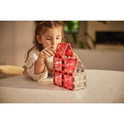 Cleverclixx Magnetbausteine Glitter Tiles Pack - 16 Teile