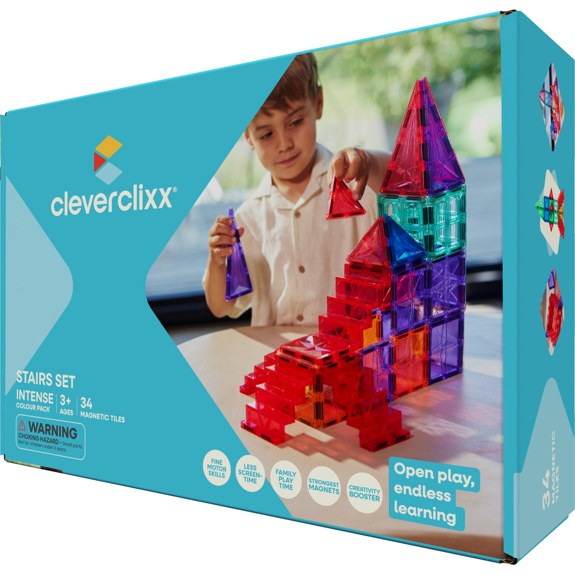 Cleverclixx Stufenset - 34 Magnetbausteine