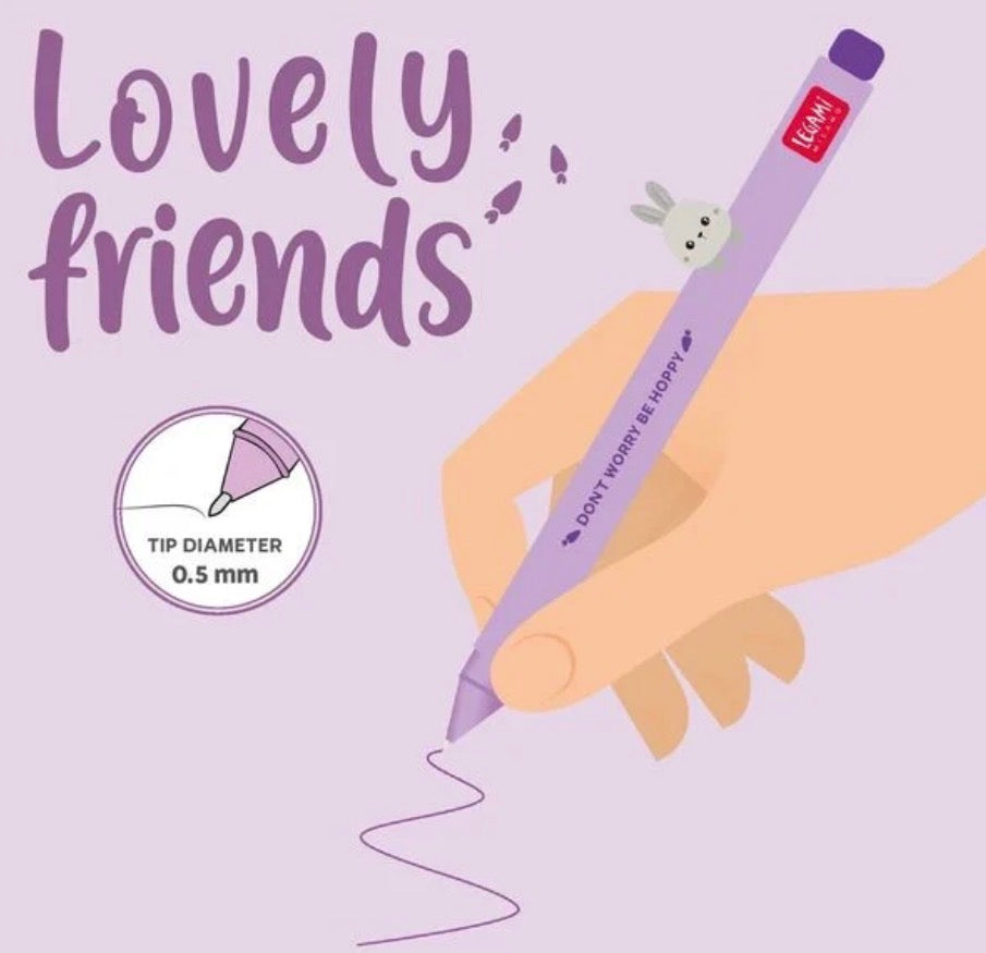 Legami Lovely Friends Gel PEN Lila mit Hase