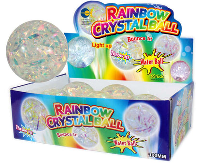 Glitzerflummi 100 mm RAINBOW mit Licht