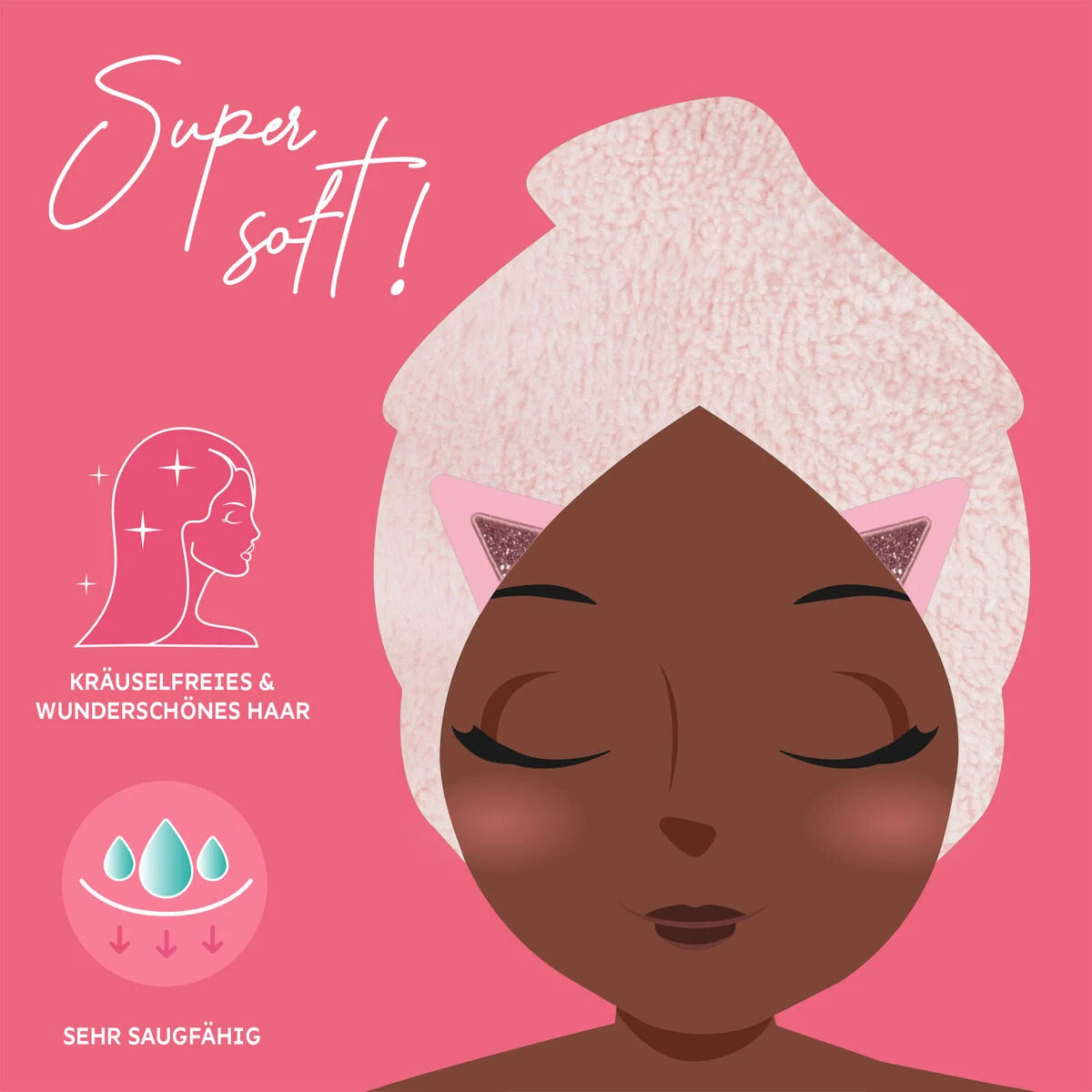 Legami Love my Hair Turban Handtuch