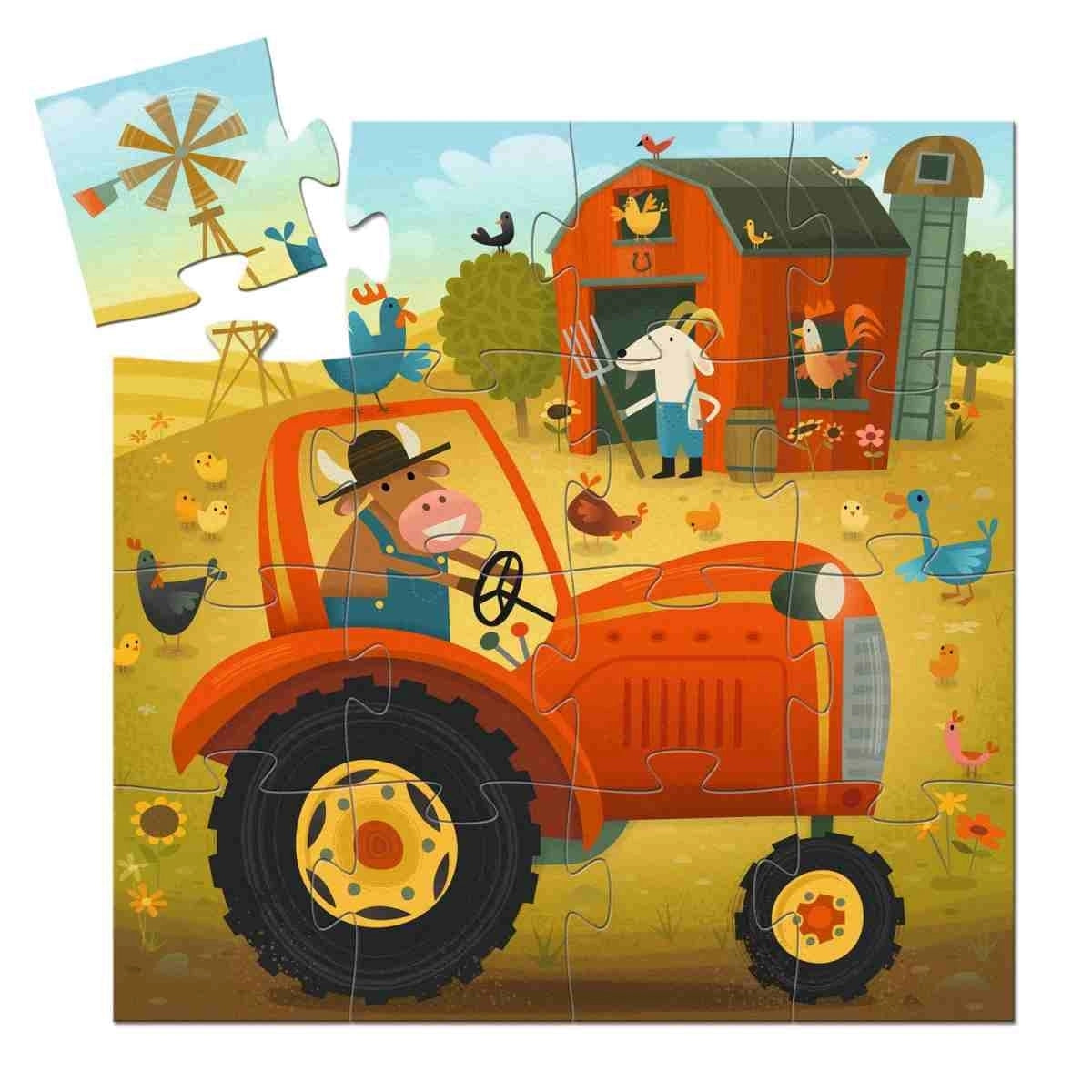 Djeco Puzzle Traktor 16 Teile