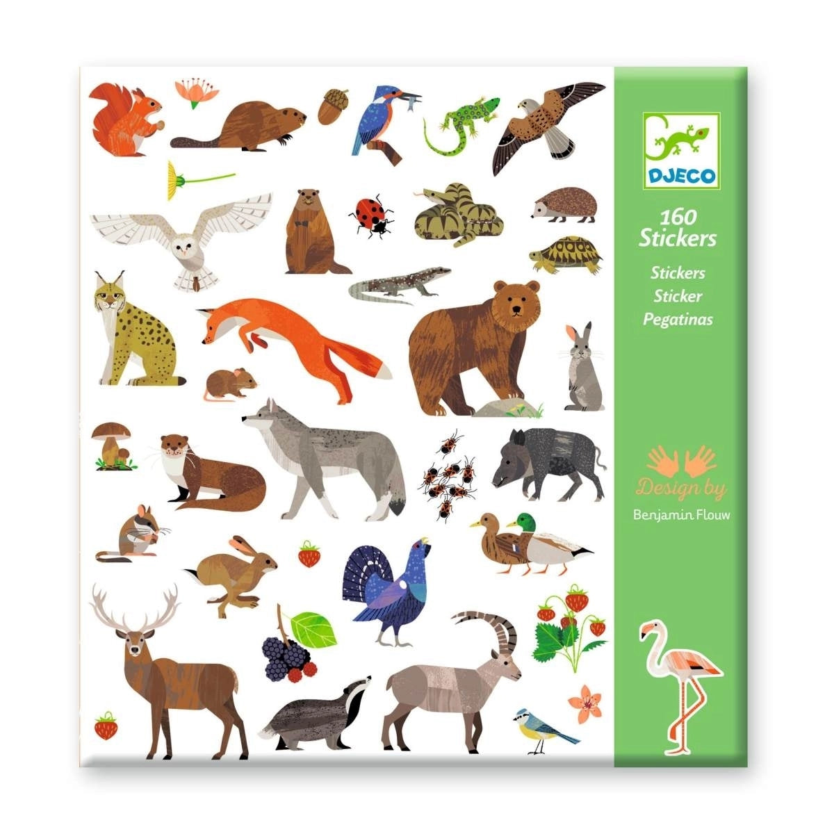 Djeco Tierwelt 160 Sticker