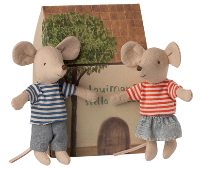 Maileg LouiMax und Stella kleine Geschwistermäuse