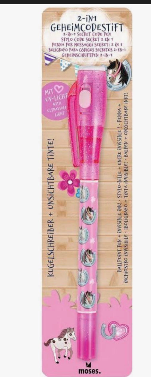 Moses 2 in 1 geheimcodestift pferd