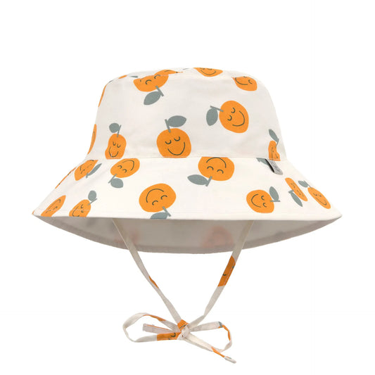 Lässig SONNENHUT KINDER (UV SCHUTZ) - ORANGE, WEISS