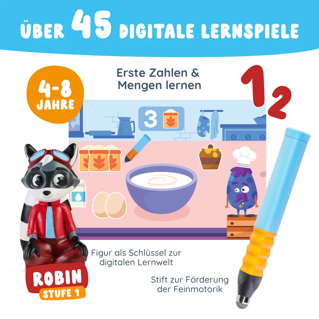 Edurino Starterset Robin "Zahlen & Mengen" - Stufe 1