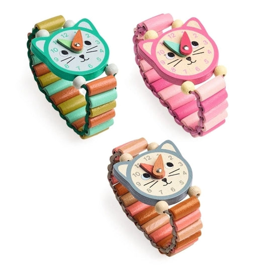 Djeco Kleine Armbanduhr Katzen