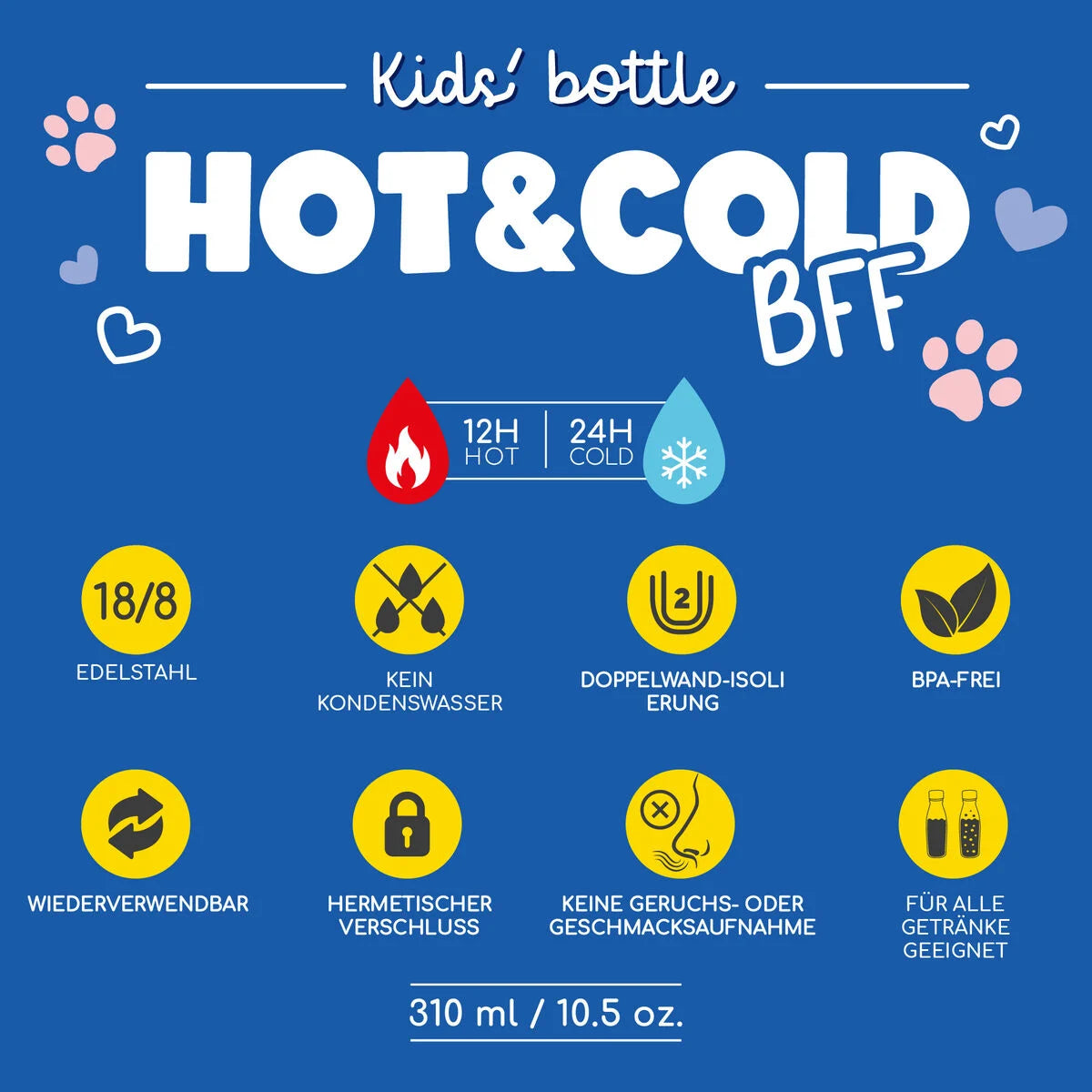 Legami Thermosflasche für Kinder Hot&Cold BFF