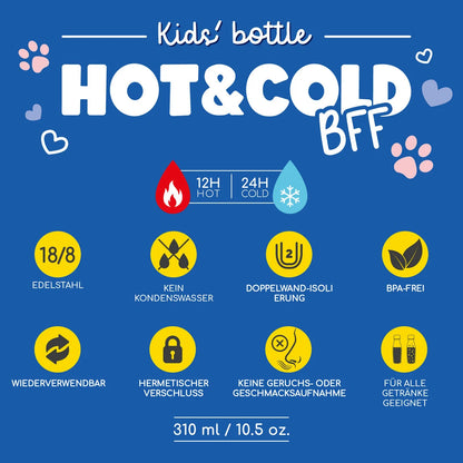 Legami Thermosflasche für Kinder Hot&Cold BFF