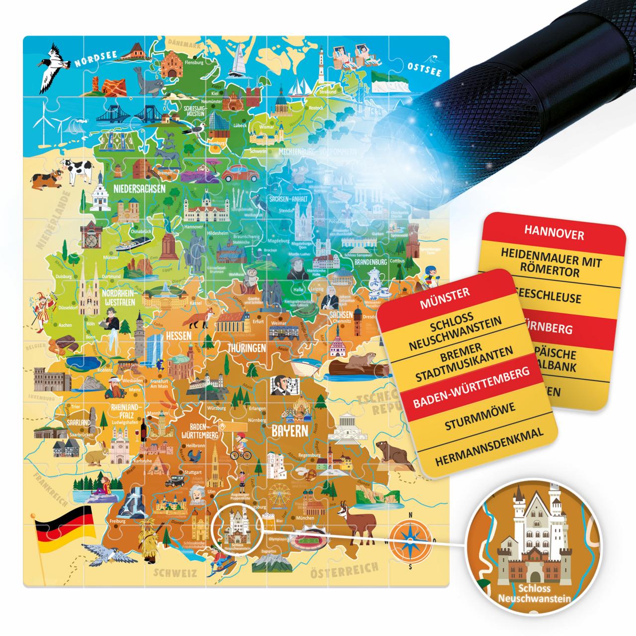 Headu Entdecke Deutschland mit der magischen Taschenlampe