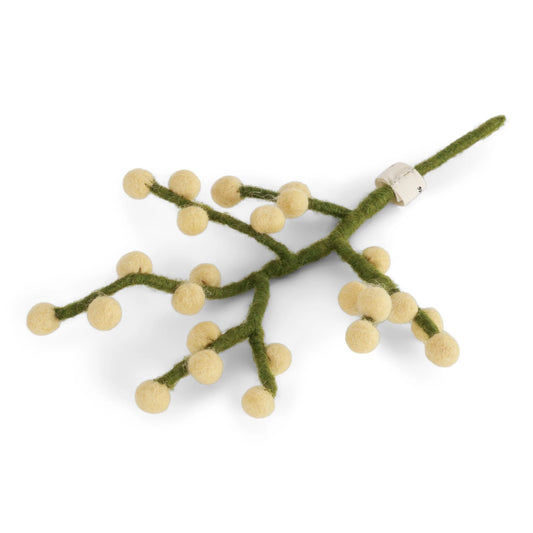 Gry & Sif Filzblume dusty light yellow berries
