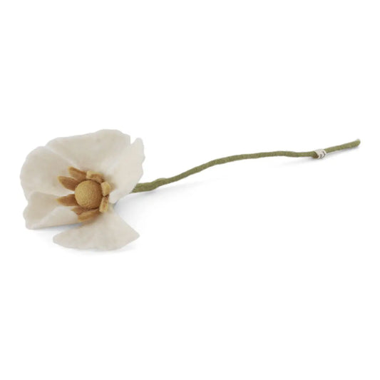 Gry & Sif Filzblume Mohnblüte Poppy Flower weiß