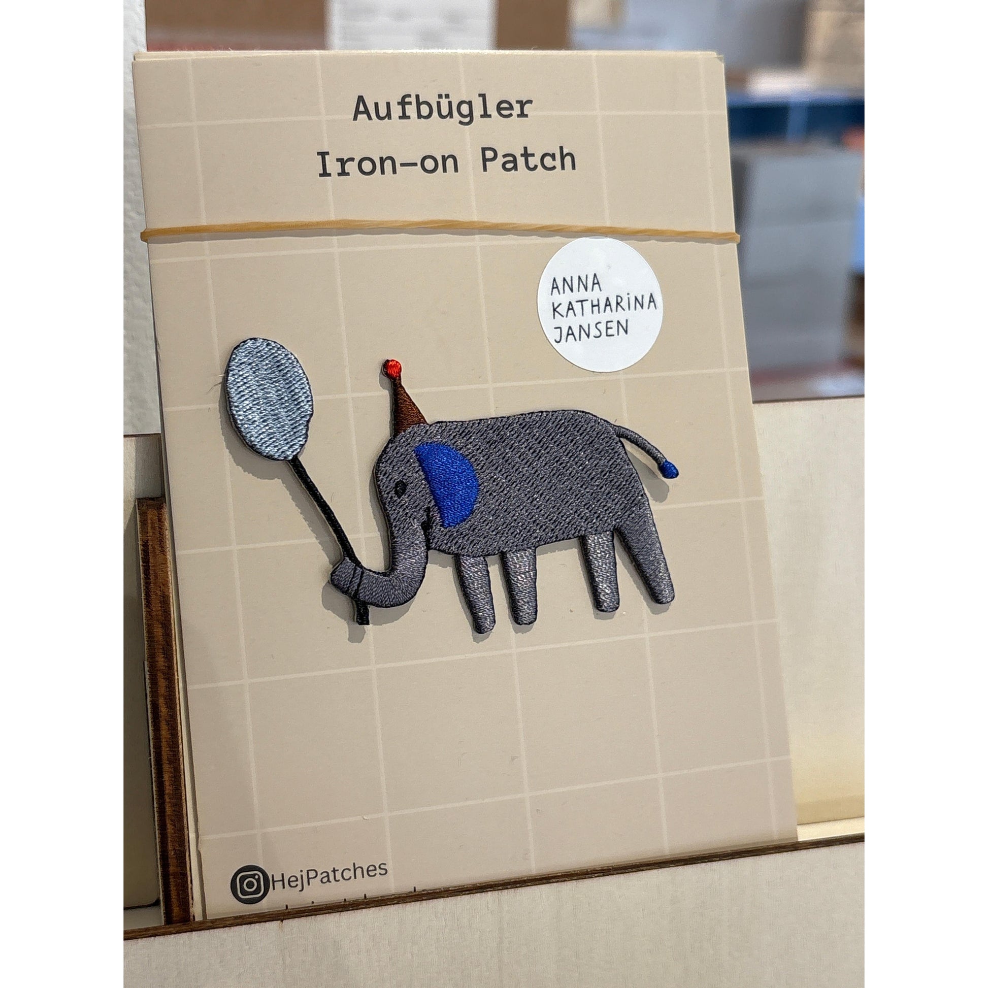 HejPatches Aufbügler Elefant mit Luftballon