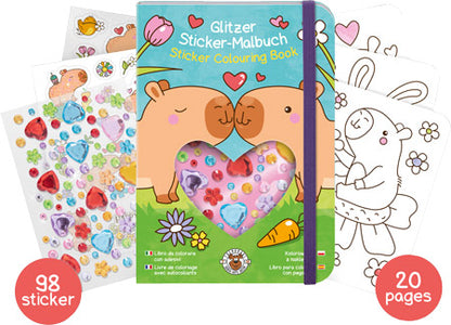 Trendhaus Glitzer Sticker Malbuch