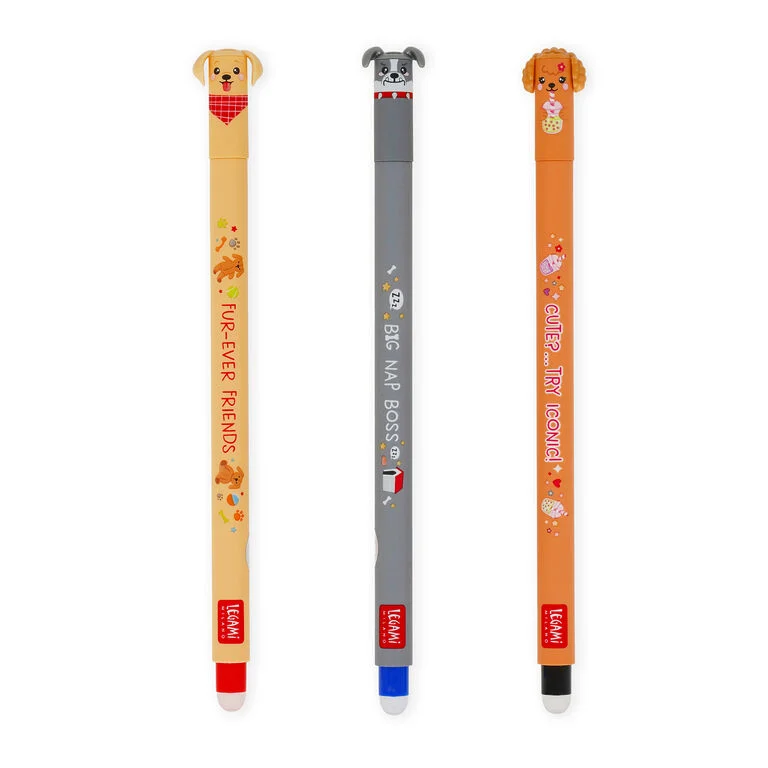Legami 3er Set - Limited Edition - Golden Retriever, Bulldog & Poodle