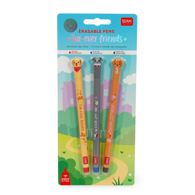 Legami 3er Set - Limited Edition - Golden Retriever, Bulldog & Poodle