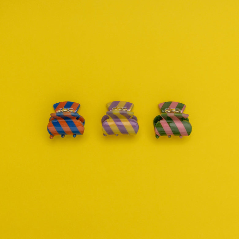 Mimi und Lula Striped mini Claw Clips