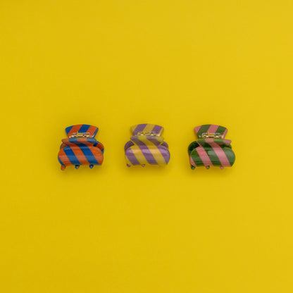 Mimi und Lula Striped mini Claw Clips