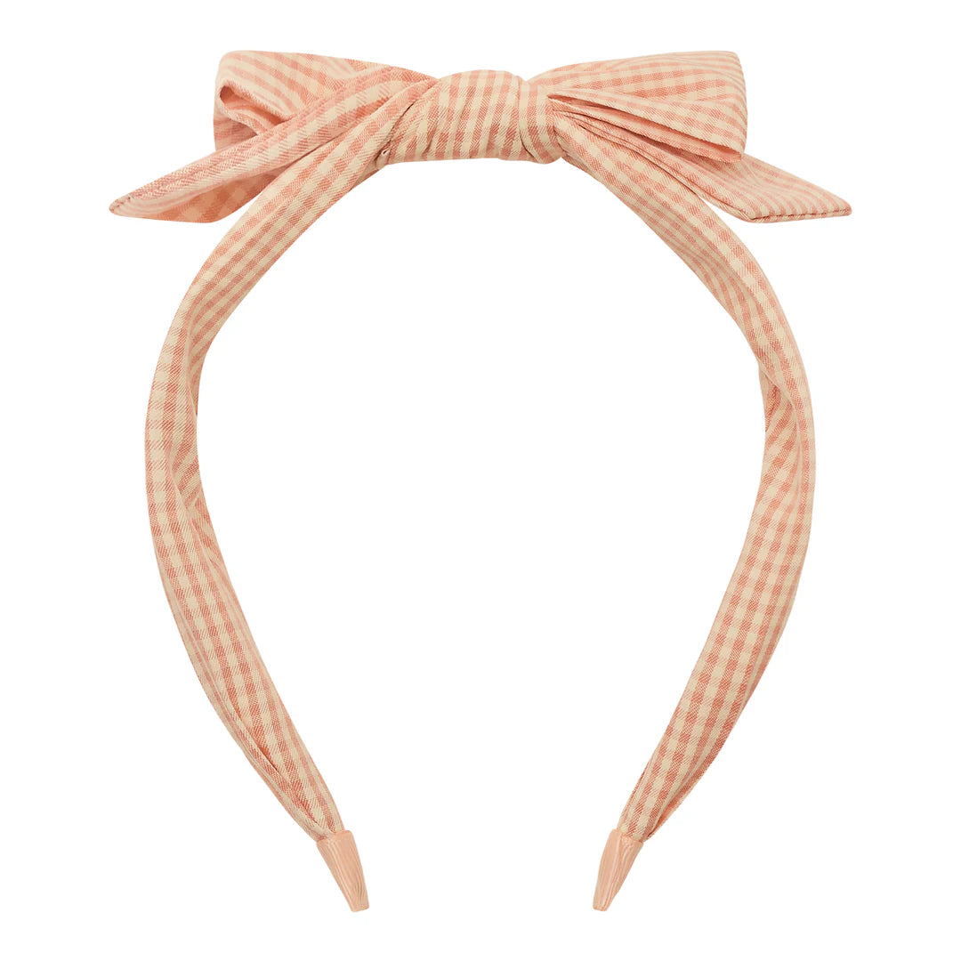 Mimi und Lula Peach Gingham Edie Bow Alice