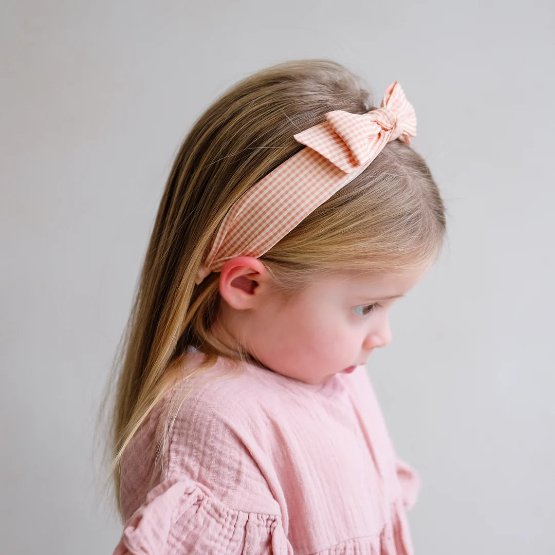 Mimi und Lula Peach Gingham Edie Bow Alice