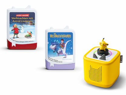 Tonies Mega Bundle II- streng limitiert - Starter Set Pikachu + Weihnachtosaurus + Weihnachten mit Astrid Lindgren