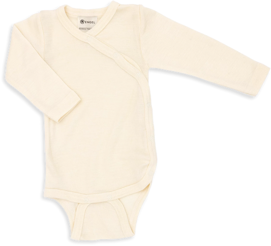 Engel Baby-Wickelbody, langarm, GOTS – natur