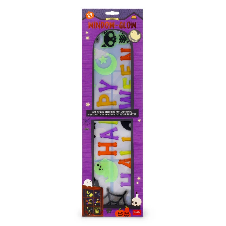Legami Set mit Gel-Fensteraufklebern - Windo-Glow - Happy Halloween