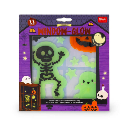 Legami Set mit Gel-Fensteraufklebern - Windo-Glow - Skeleton