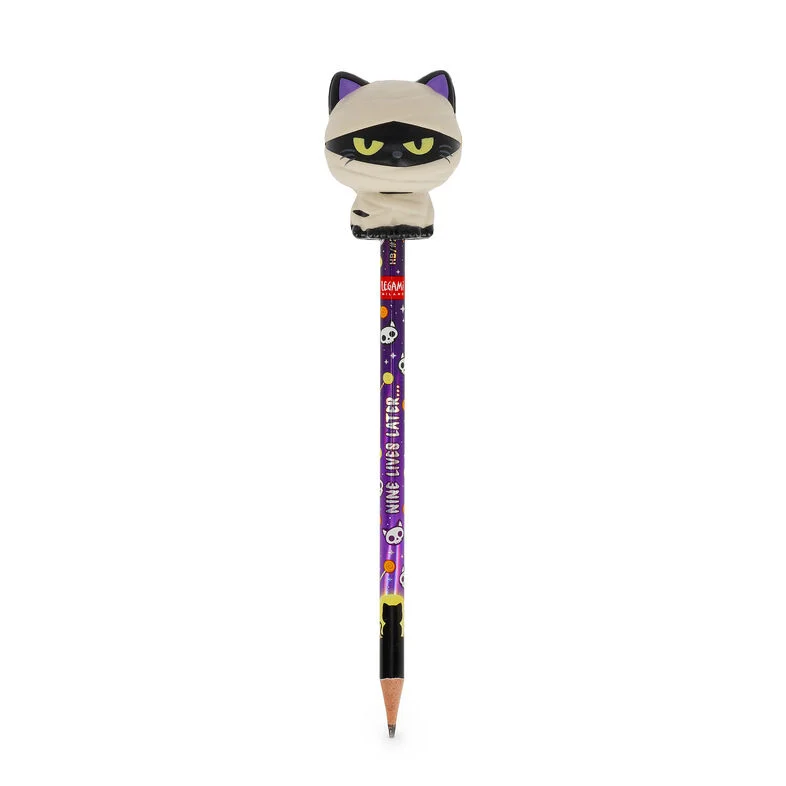 Legami Halloween-Anti-Stress-Bleistift Mummy Cat „Nine Lives Later“ - Squeezies