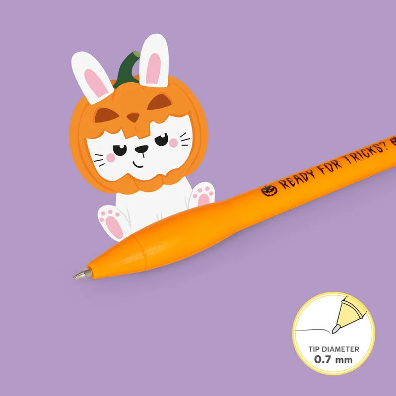 Legami Leuchtender Kugelschreiber - Pumpkin Bunny - Writing is Magic