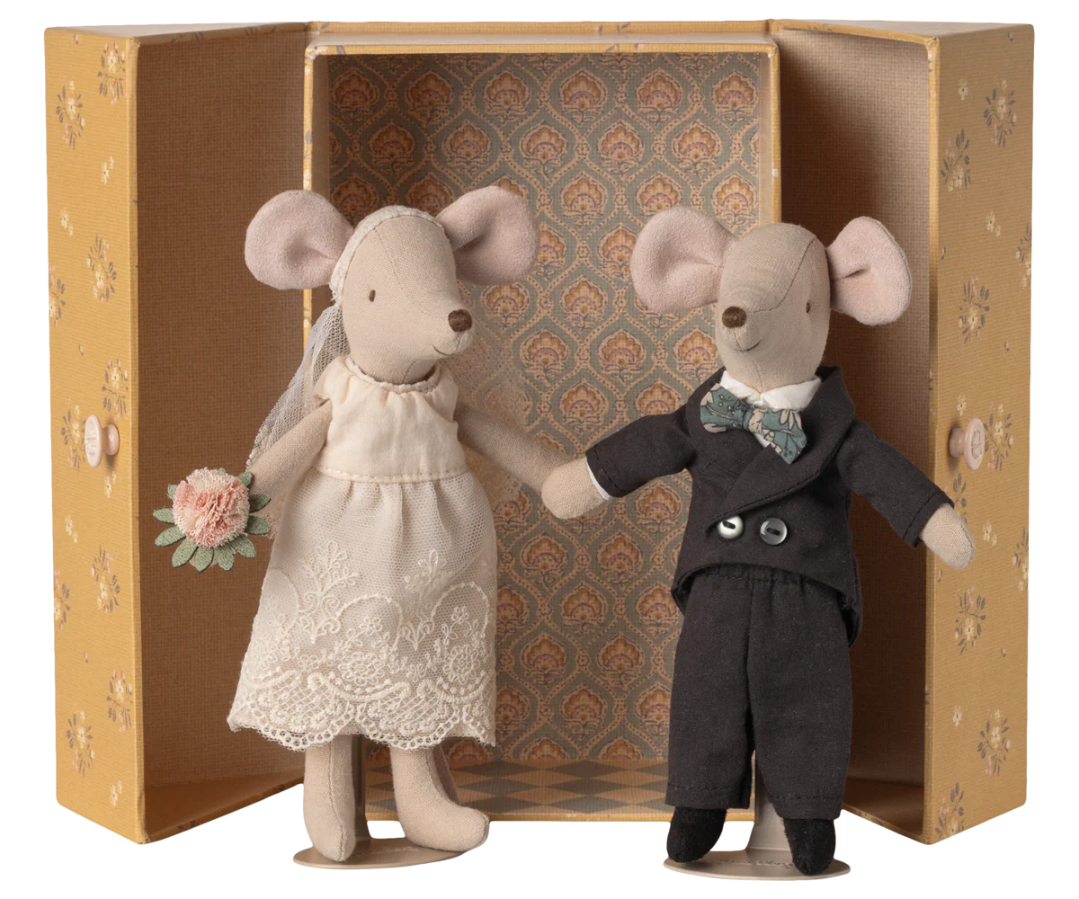 Maileg, Hochzeitspaar in einer Schachtel Mama und Papa Maus