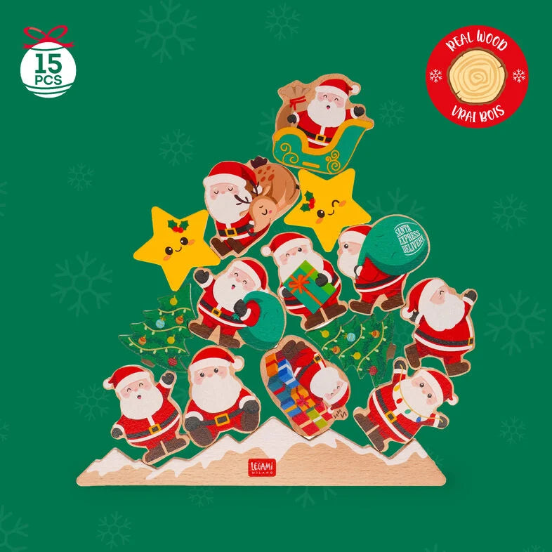 Legami Stapelspiel aus Holz - Ho Ho Ho Balancing Game