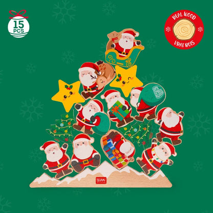 Legami Stapelspiel aus Holz - Ho Ho Ho Balancing Game