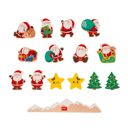 Legami Stapelspiel aus Holz - Ho Ho Ho Balancing Game