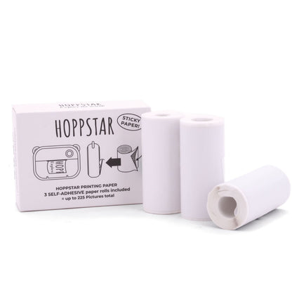 Hoppstar selbstklebende Papierrolle 3er Pack weiß